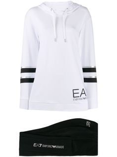 Ea7 Emporio Armani two tone hoodie