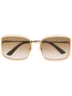 Gucci Eyewear очки в квадратной оправе в полоску