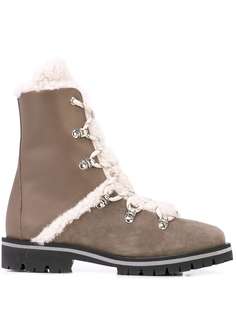 Yves Salomon shearling lace-up boots