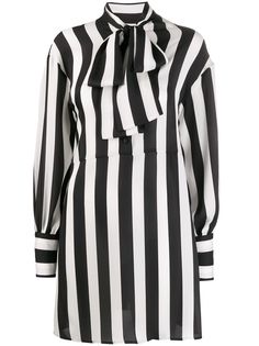 MSGM платье-рубашка в полоску