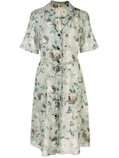 R13 floral short-sleeve shirt dress