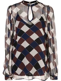 Baum Und Pferdgarten geometric long-sleeve blouse