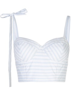 Rosie Assoulin striped bustier cropped top