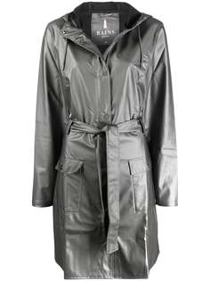 Rains tie-waist mid-length coat