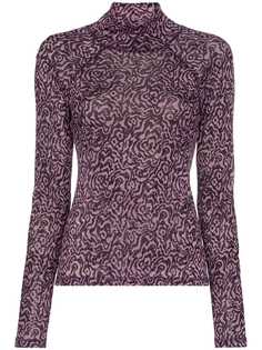 Nanushka animal intarsia knitted top