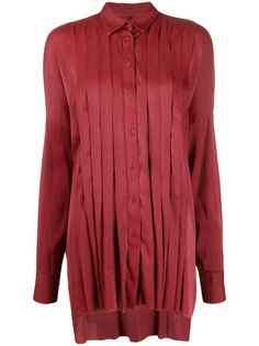 Masnada pleated loose-fit shirt