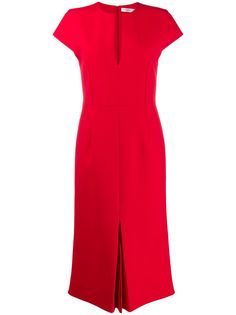 Victoria Beckham front pleat midi dress