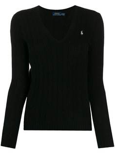 Polo Ralph Lauren logo knit V-neck jumper
