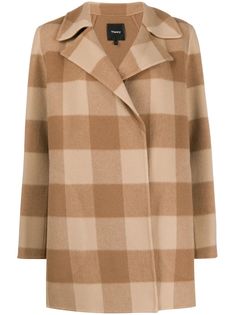 Theory double-faced check coat