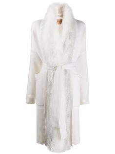 Yves Salomon belted cardi-coat