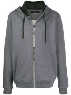 Frankie Morello logo-print zip-up hoodie