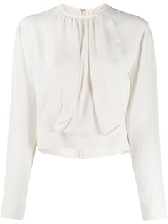 Giambattista Valli ruffle bib blouse