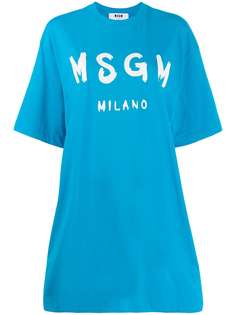 MSGM платье-футболка с логотипом