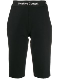 Palm Angels logo tape waistband shorts