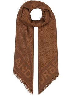 Burberry жаккардовый шарф с монограммой