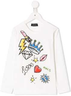 Monnalisa топ с длинными рукавами и принтом