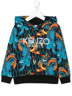 Kenzo Kids Japanese Dragon-print hoodie