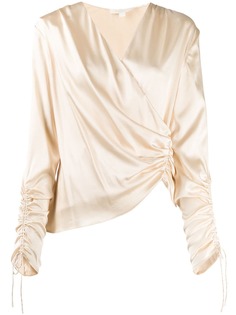 Jonathan Simkhai ruched satin blouse