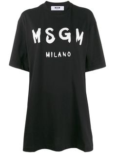 MSGM платье-футболка с логотипом