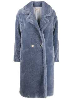 Yves Salomon double-breasted faux fur coat