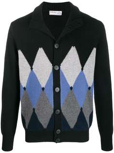 Ballantyne geometric knit cashmere cardigan