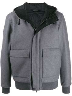 Z Zegna hooded felt coat