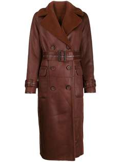 Urbancode long faux-leather coat