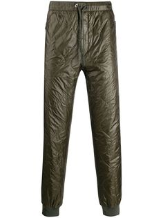 Moncler crinkle-effect drawstring tapered trousers