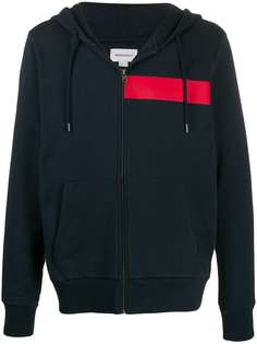 Woolrich contrasting tape zip-up hoodie
