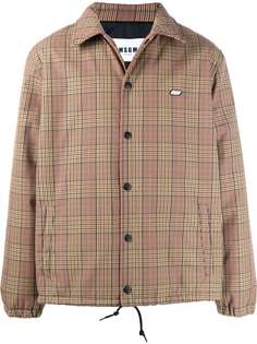 MSGM check print shirt jacket