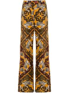 F.R.S For Restless Sleepers tiger-print flared trousers