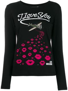 Love Moschino футболка I Love You