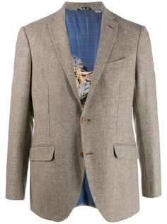 Etro блейзер с узором в елочку