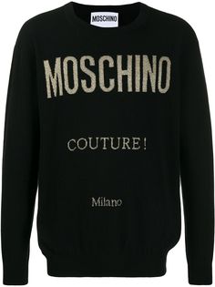 Moschino трикотажный джемпер с логотипом