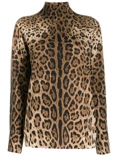 Dolce & Gabbana джемпер с леопардовым принтом
