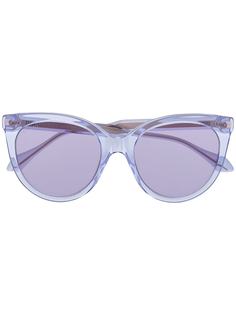 Gucci Eyewear затемненные солнцезащитные очки в оправе кошачий глаз
