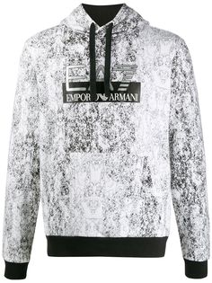 Ea7 Emporio Armani худи в мелкую точку с логотипом