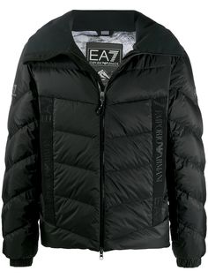 Ea7 Emporio Armani куртка с капюшоном и логотипом
