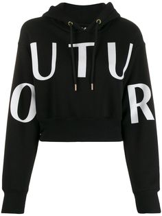 Versace Jeans Couture укороченное худи с логотипом