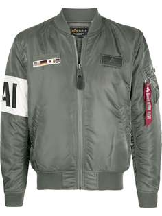 Alpha Industries куртка MA-1 Air Force с надписью