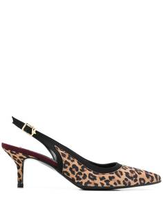 Karl Lagerfeld туфли с ремешком на пятке и леопардовым принтом