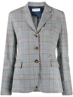 Alberto Biani check-pattern fitted blazer