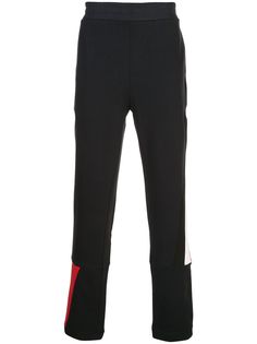 Moncler спортивные брюки с полосками и логотипом