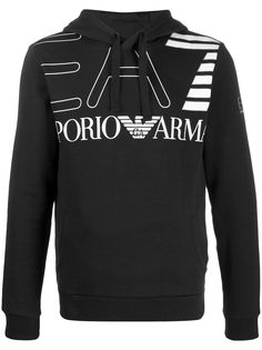 Ea7 Emporio Armani худи свободного кроя с логотипом