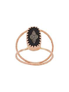 Pascale Monvoisin кольцо Mahe Black из розового золота с бриллиантами