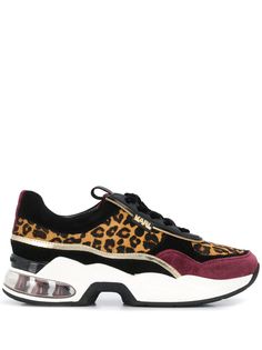 Karl Lagerfeld кроссовки на платформе с леопардовым принтом