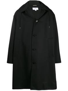 OAMC однобортное пальто с капюшоном