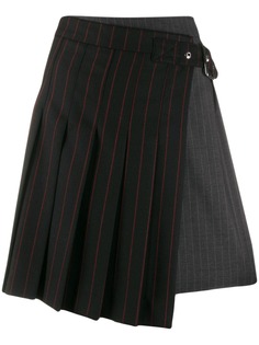 McQ Alexander McQueen юбка в тонкую полоску с ремешком