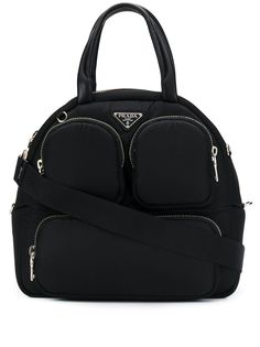 Prada сумка-тоут с металлическим логотипом