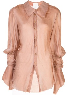 PHAEDO STUDIOS рубашка с объемными рукавами и необработанным подолом